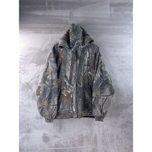 Winchester Realtree Reversible Hoodie Mens Size XL Brown Camoflauge Hardwood